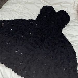 Black detailed BeBe dress